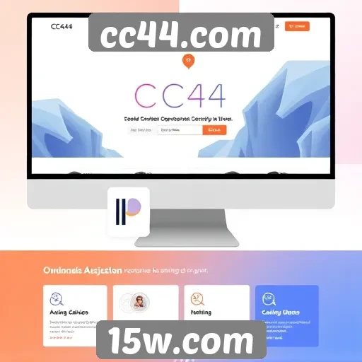 Interface do usuário e design do site cc44.com